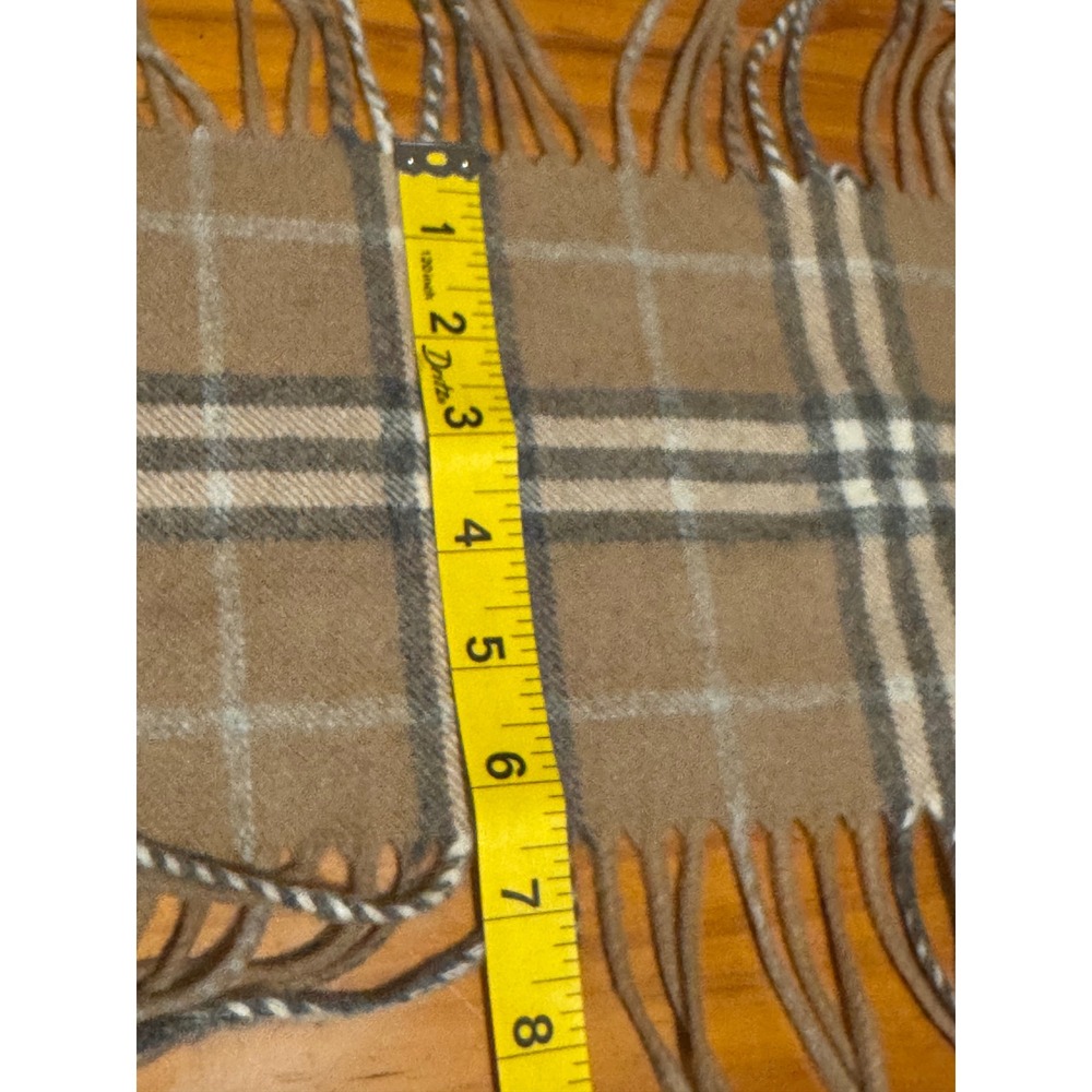 NWT BURBERRY LONDON Nova Check Scarf Plaid Fringe Wool Cashmere 52" Scotland - Picture 5 of 8